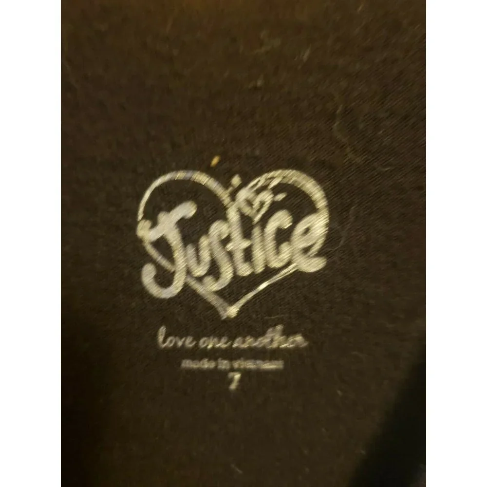 Girls Justice Love One Another Shirt with‎ Gloves Size 7